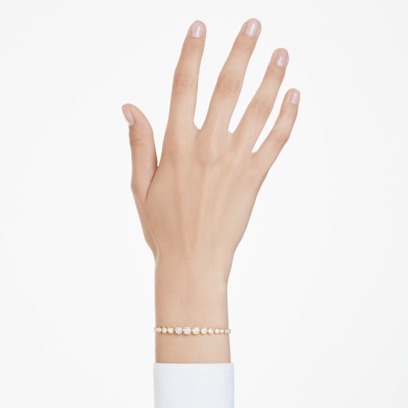 Swarovski - Bracciale Tennis Imber - Cristalli - Bianco