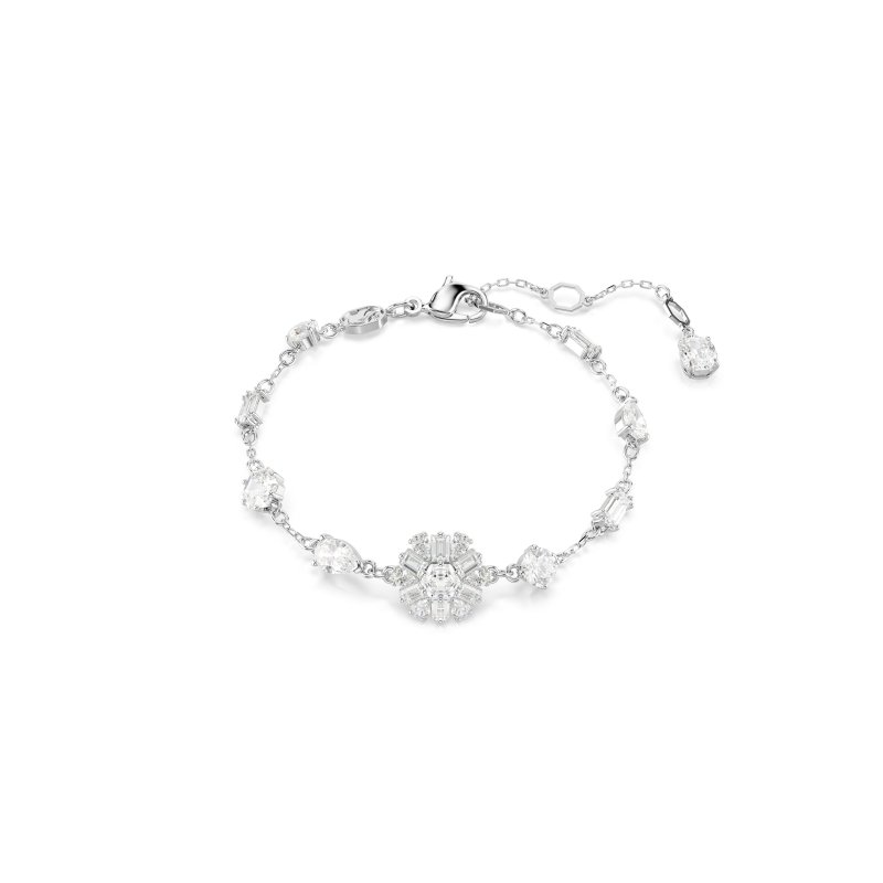 Swarovski - Braccialetto Idyllia - Placcato Rodio - Bianco