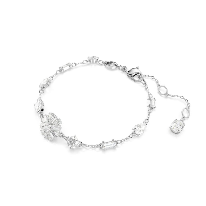 Swarovski - Braccialetto Idyllia - Placcato Rodio - Bianco