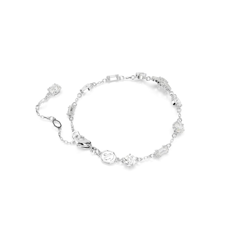 Swarovski - Braccialetto Idyllia - Placcato Rodio - Bianco
