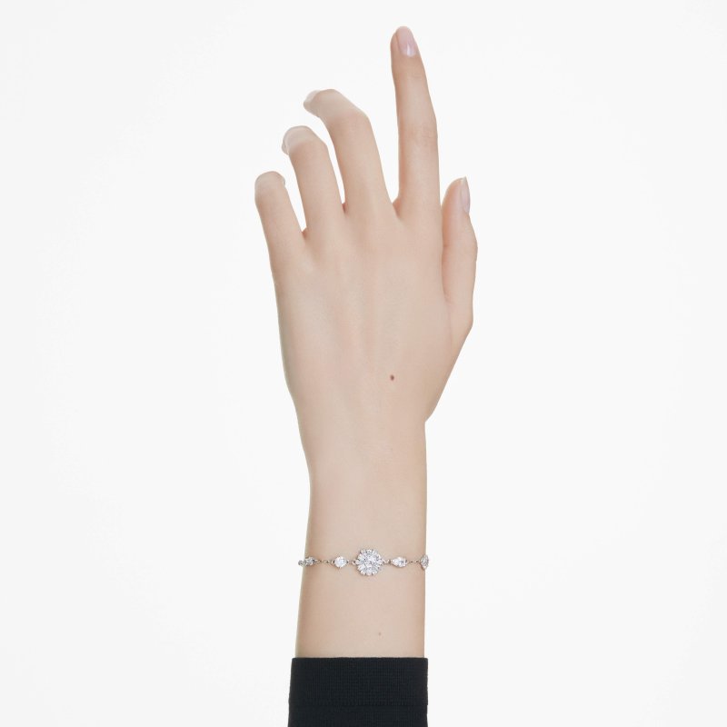Swarovski - Braccialetto Idyllia - Placcato Rodio - Bianco