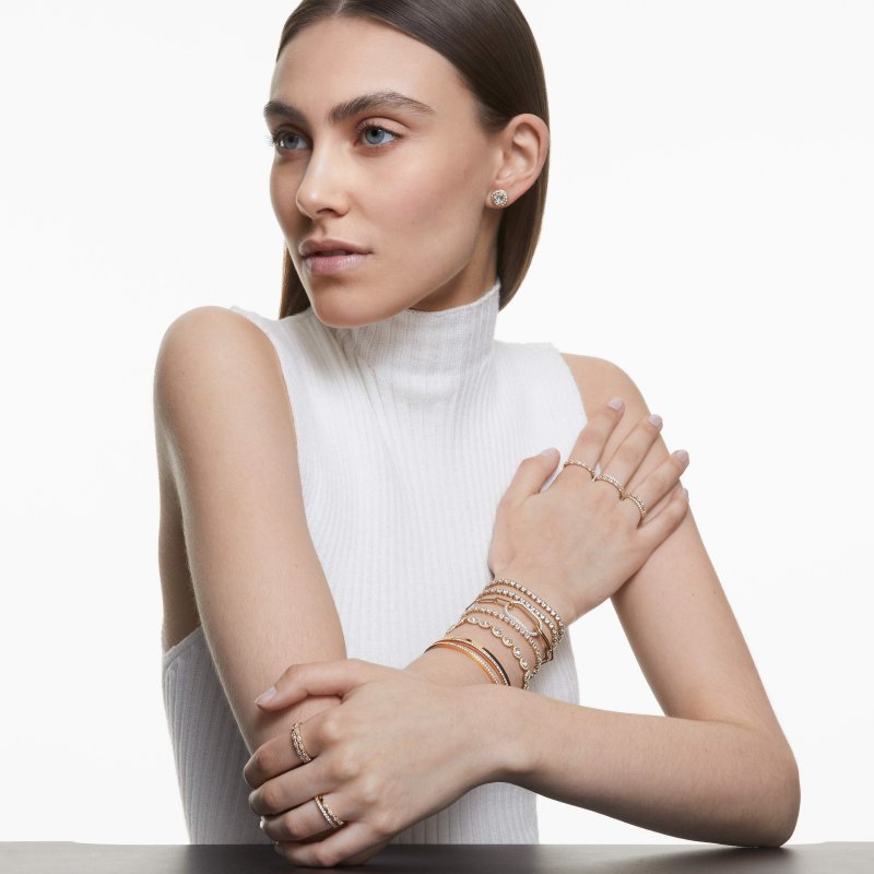 Swarovski - Bracciale Tennis - Cristalli - Oro Rosa