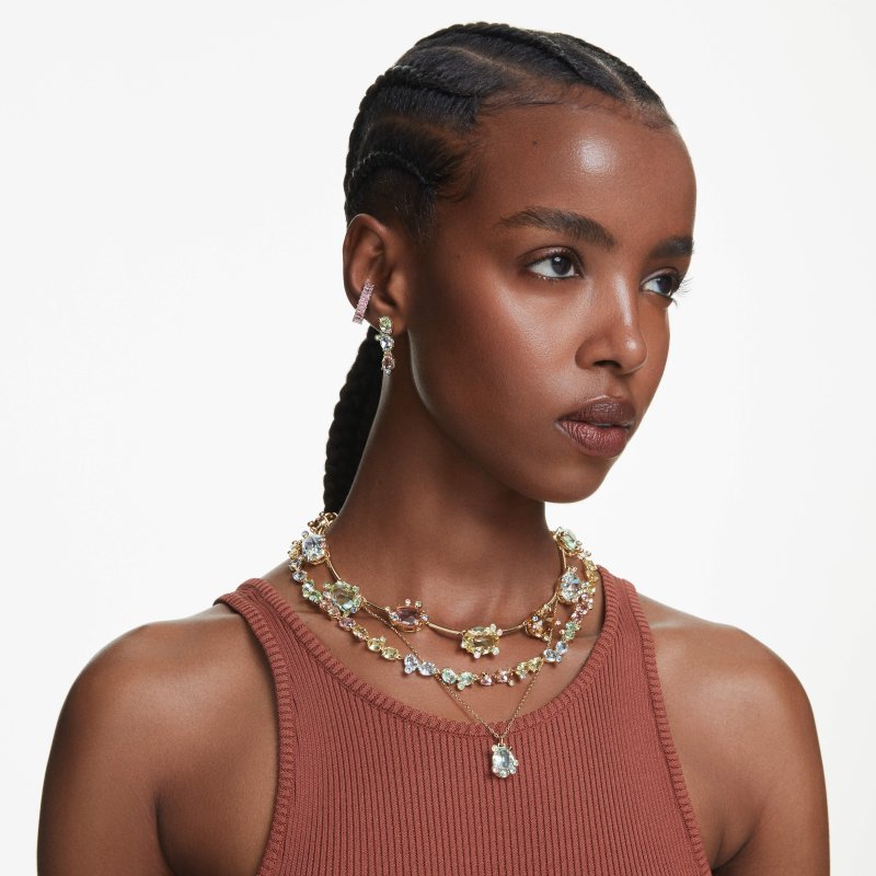 Swarovski - Orecchini Pendenti Gema - Cristalli - Multicolore