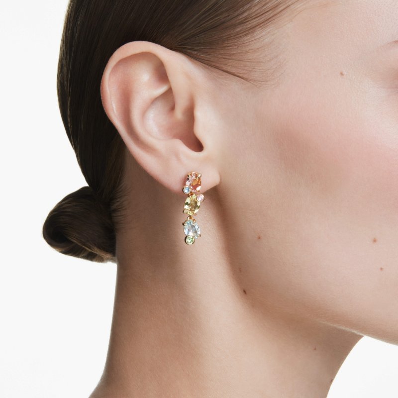 Swarovski - Orecchini Pendenti Gema - Cristalli - Multicolore