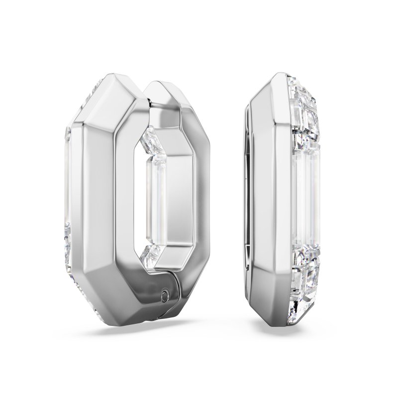 Swarovski - Orecchini A Cerchio Lucent - Bianco