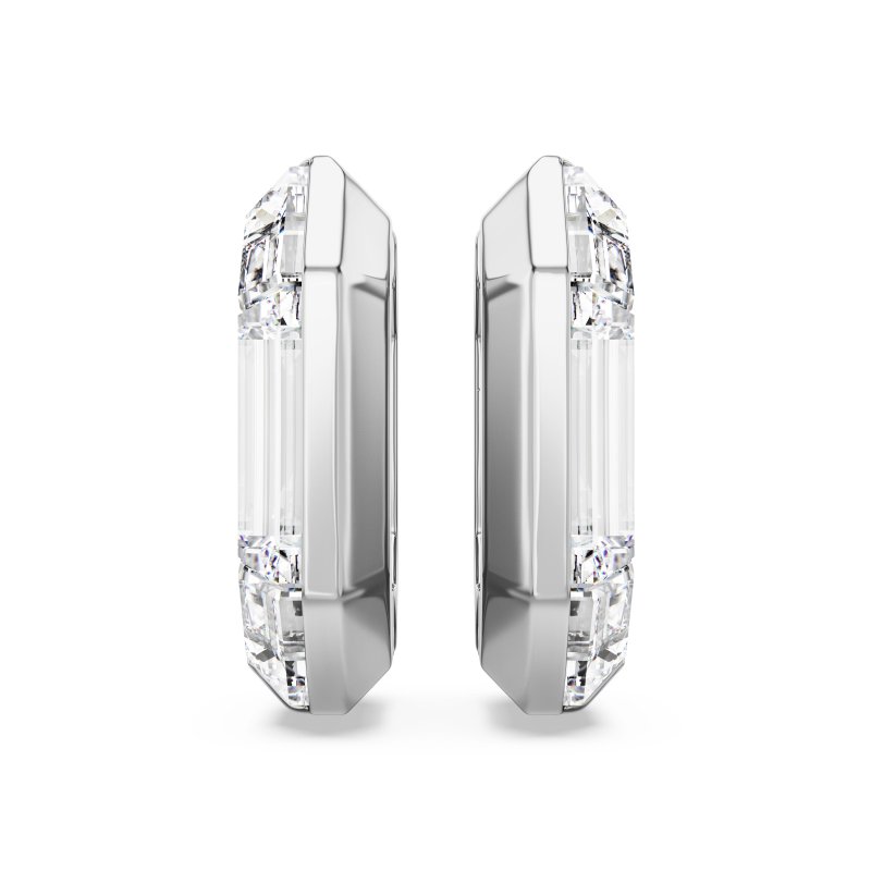 Swarovski - Orecchini A Cerchio Lucent - Bianco
