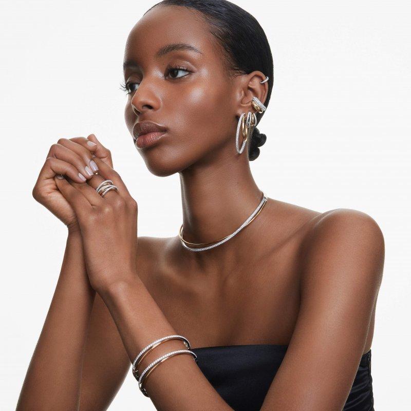 Swarovski - Orecchini A Cerchio Matrix - Zirconia