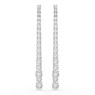 Swarovski - Orecchini Matrix - Placcato Rodio - Bianco