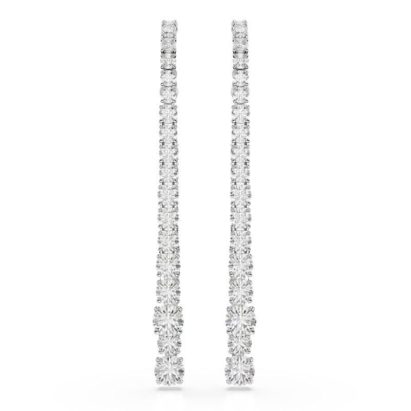Swarovski - Orecchini Matrix - Placcato Rodio - Bianco