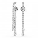Swarovski - Orecchini Matrix - Placcato Rodio - Bianco