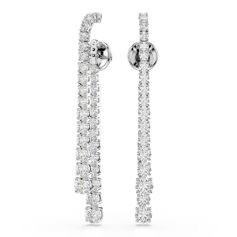Swarovski - Orecchini Matrix - Placcato Rodio - Bianco