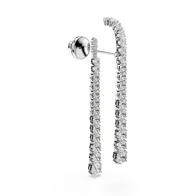 Swarovski - Orecchini Matrix - Placcato Rodio - Bianco
