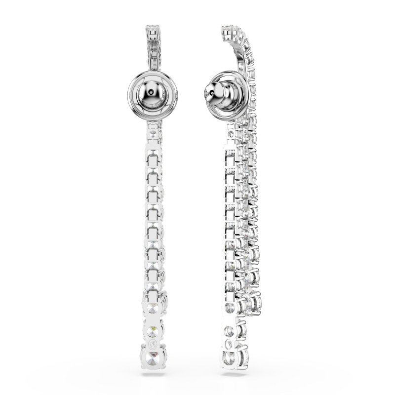 Swarovski - Orecchini Matrix - Placcato Rodio - Bianco
