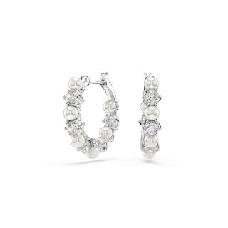 Swarovski - Orecchini Matrix - Placcato Rodio - Bianco