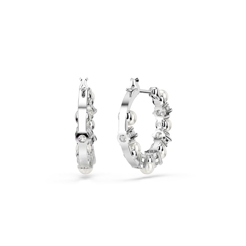 Swarovski - Orecchini Matrix - Placcato Rodio - Bianco