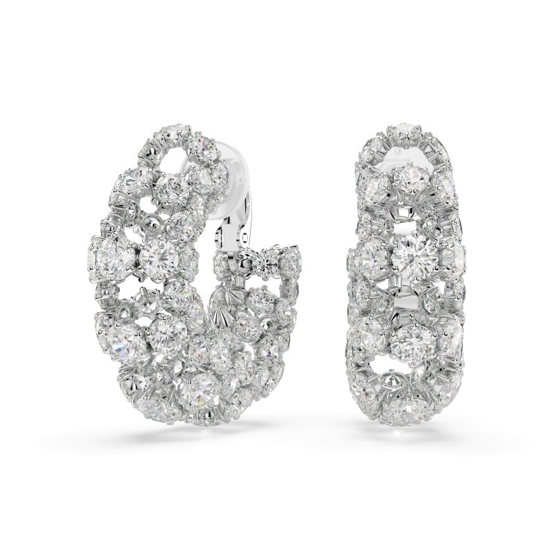 Swarovski - Orecchini A Clip Constella - Placcato Rodio