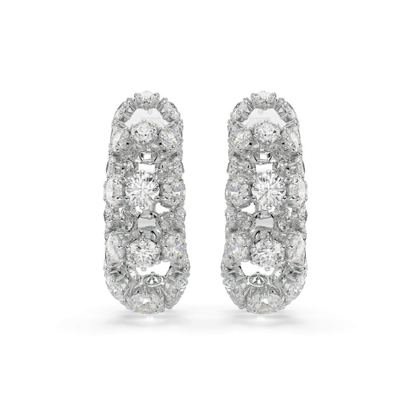 Swarovski - Orecchini A Clip Constella - Placcato Rodio