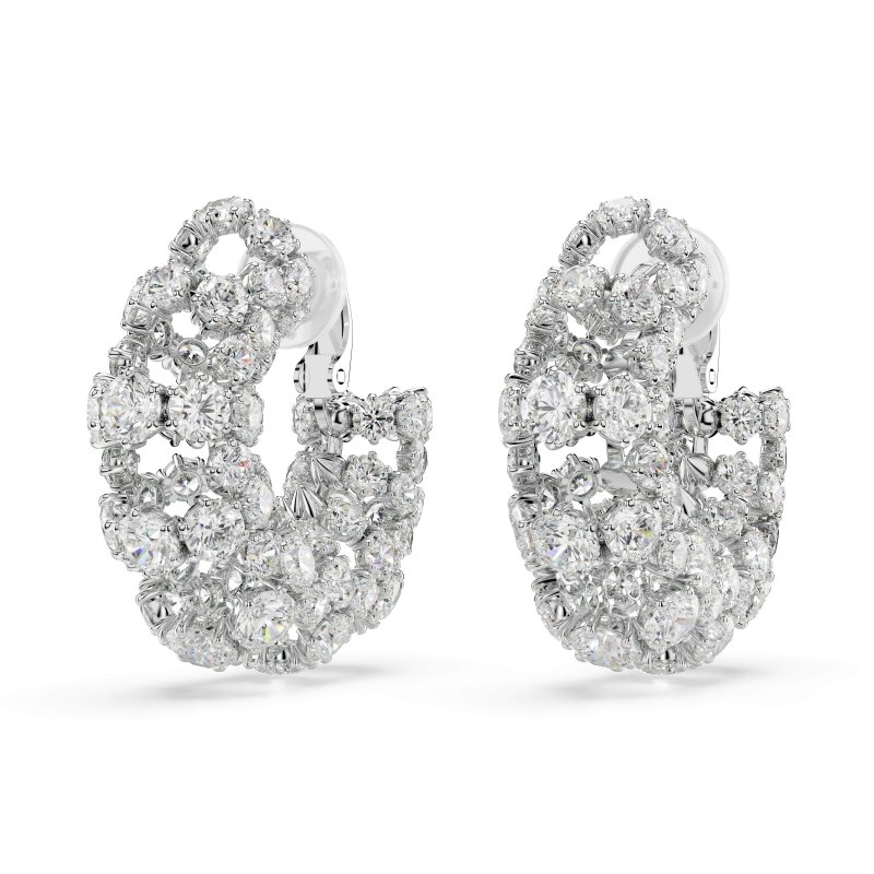 Swarovski - Orecchini A Clip Constella - Placcato Rodio