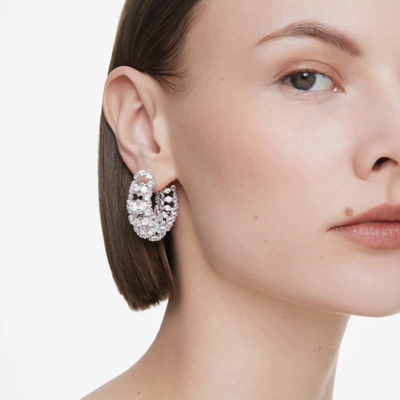 Swarovski - Orecchini A Clip Constella - Placcato Rodio