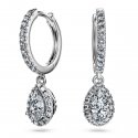 Swarovski - Orecchini Pendenti Eternity - Oro Bianco - Diamanti