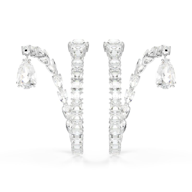Swarovski - Orecchini A Cerchio Matrix - Cristalli