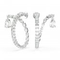 Swarovski - Orecchini A Cerchio Matrix - Cristalli