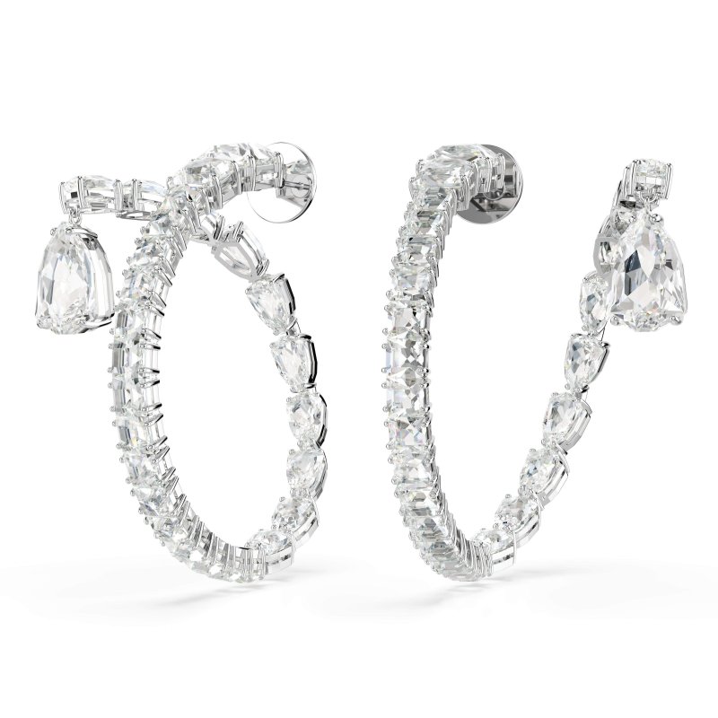 Swarovski - Orecchini A Cerchio Matrix - Cristalli