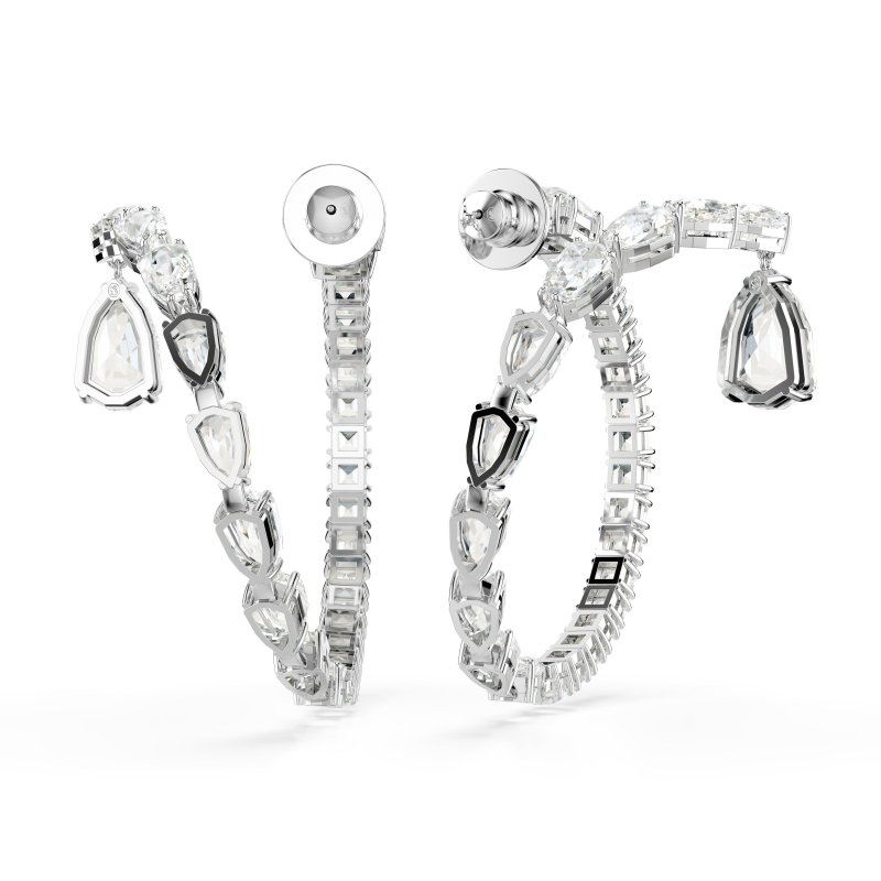 Swarovski - Orecchini A Cerchio Matrix - Cristalli