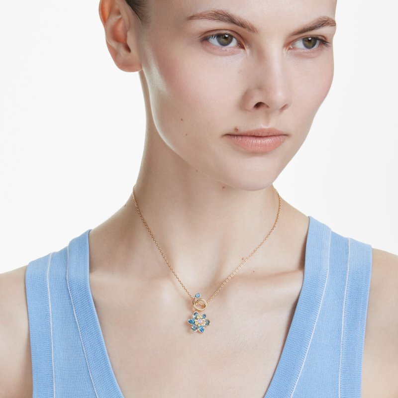 Swarovski - Pendente Idyllia - Fiore Blu