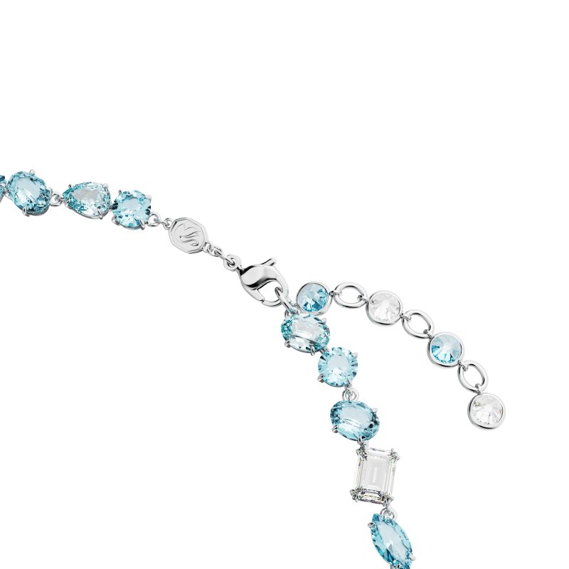 Swarovski - Collana Gema - Cristalli Blu - Rodio