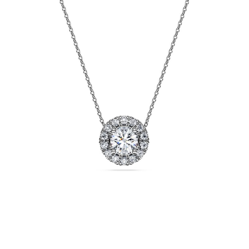 Swarovski - Pendente Solitario - Oro Bianco - Eternity
