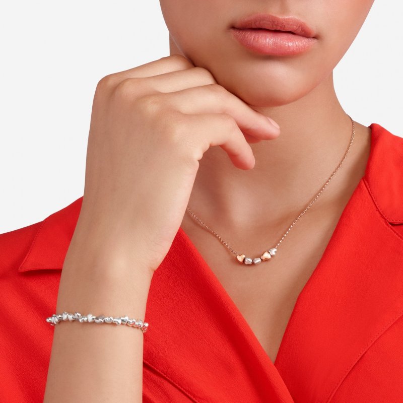 Dodo - Bracciale Cuore - Argento 925 - Oro Rosa