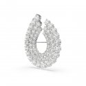 Swarovski - Spilla Matrix - Placcato Rodio - Bianca