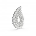 Swarovski - Spilla Matrix - Placcato Rodio - Bianca