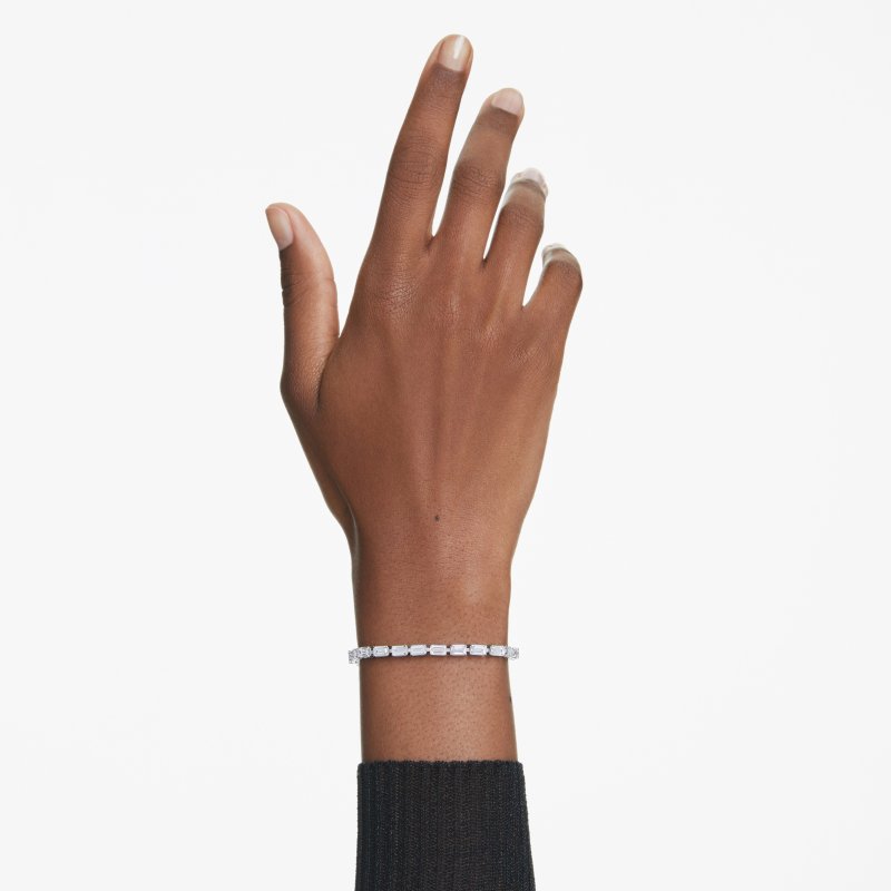 Swarovski - Bracciale Matrix - Bianco - Rodio