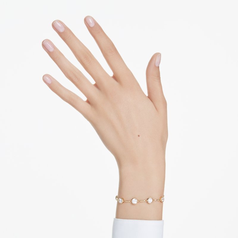 Swarovski - Bracciale Tennis Imber - Placcato Color Oro