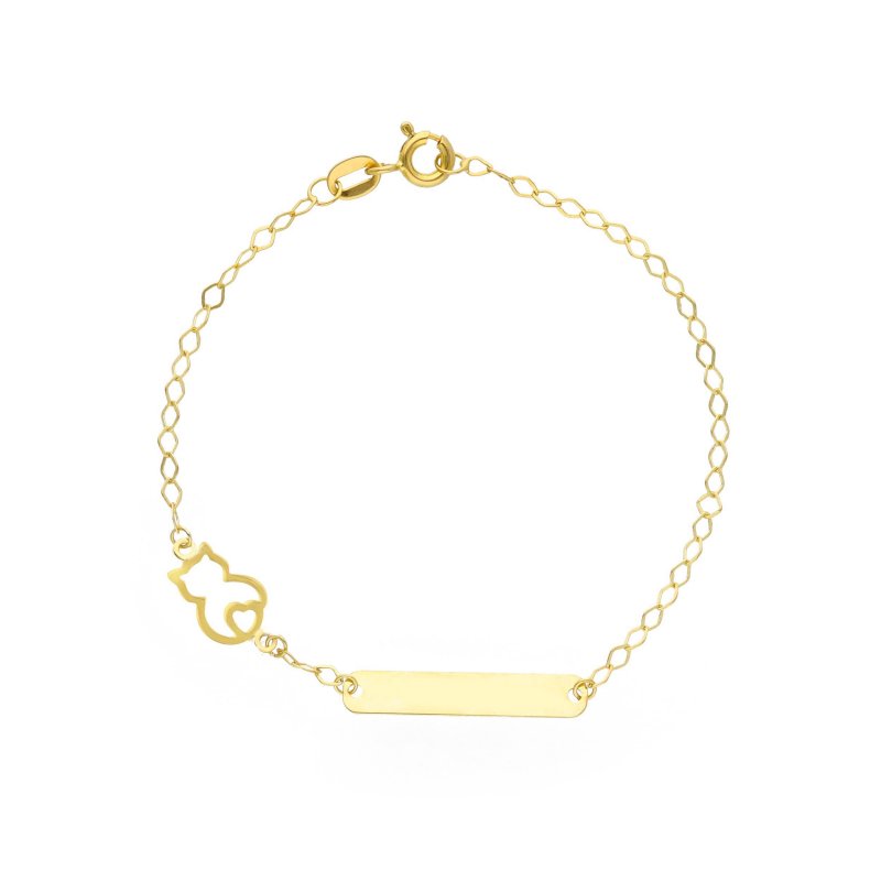 Songa Antonio - Bracciale Baby Targa - Oro Giallo