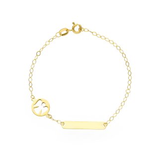 Songa Antonio - Bracciale Baby Targa - Oro Giallo