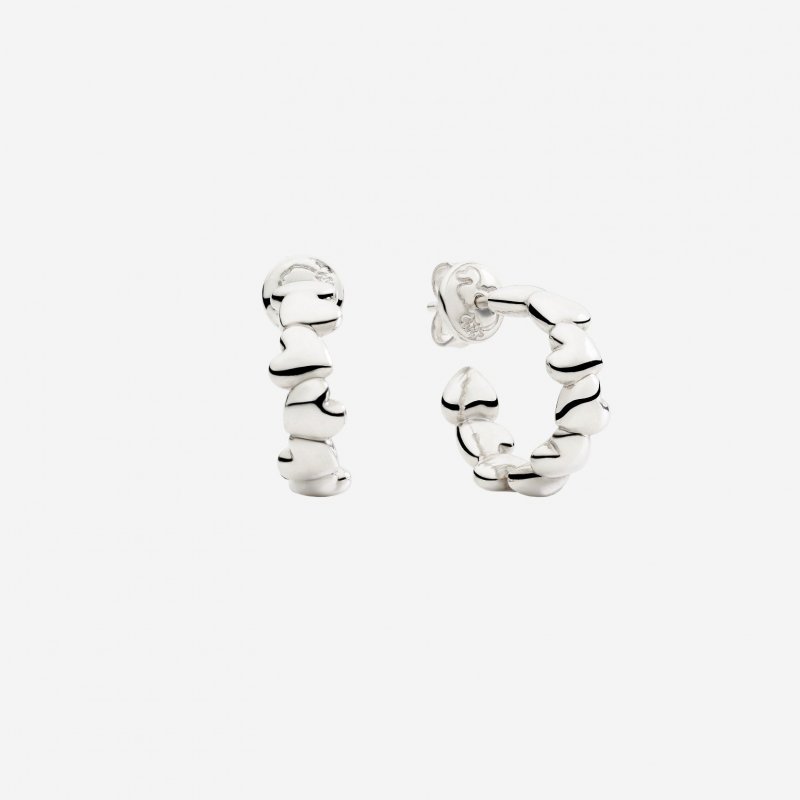 Dodo - Orecchini Hoop Cuore - Argento