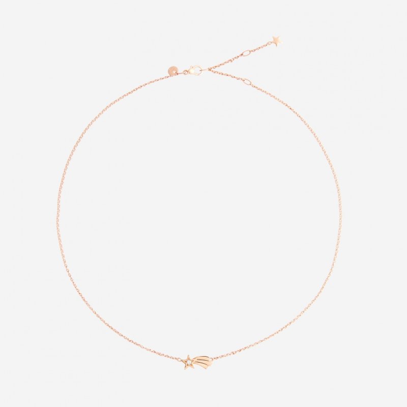 Dodo - Collana Stella Cometa - Oro Rosa - Diamante