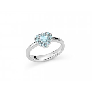 Miluna Uomo - Anello Gemma Cuore - Argento 925