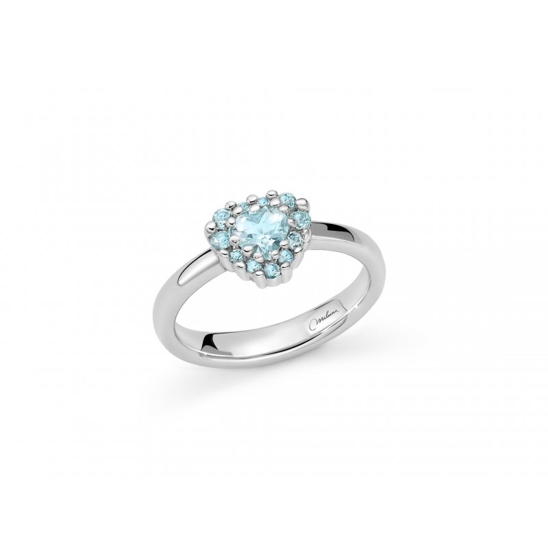 Miluna Uomo - Anello Gemma Cuore - Argento 925