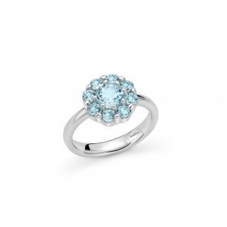 Miluna Uomo - Anello Gemma Cielo - Argento