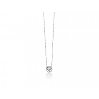 Miluna Uomo - Collana Punto Luce - Oro Bianco - Diamante