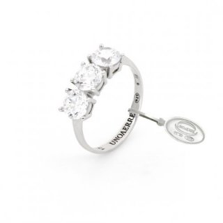 Anello Trilogy Maxi In Argento Bianco