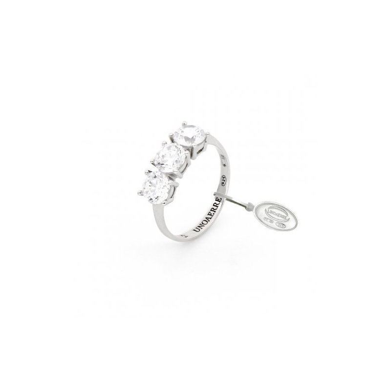 Anello Trilogy Maxi In Argento Bianco