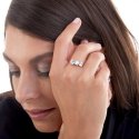 Anello Trilogy Maxi In Argento Bianco