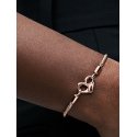 Bracciale Moments Maglia Geometrica con Chiusura a Cuore