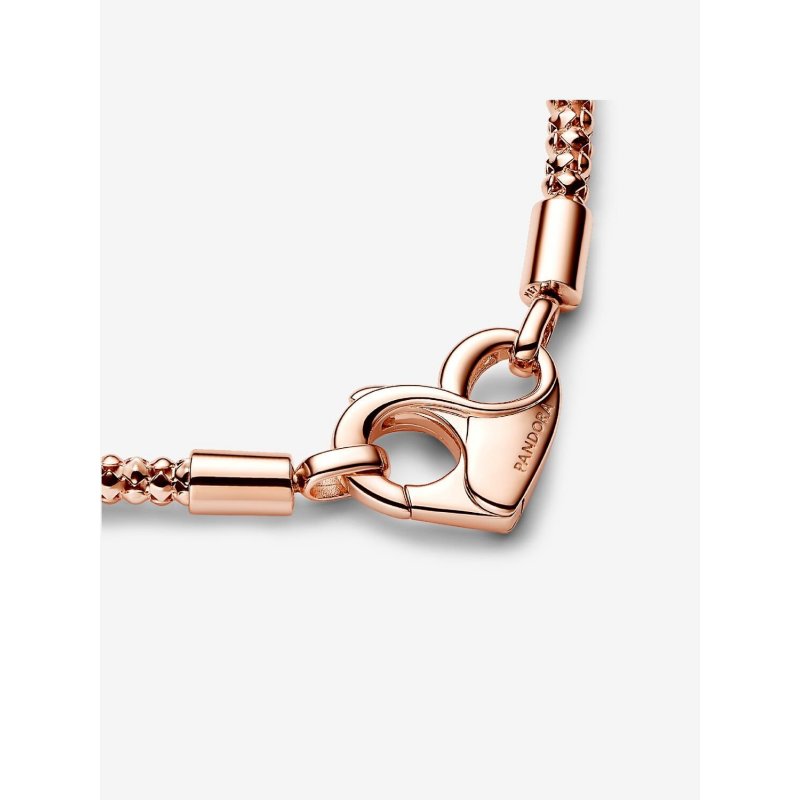 Bracciale Moments Maglia Geometrica con Chiusura a Cuore