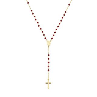 Amen - Rosario Classico - Dorato - Cristalli Rossi
